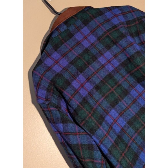 Vintage Woolrich Mens Sz Medium Plaid Wool Blend  w/Leather Elbow Patches - USA - Picture 11 of 16